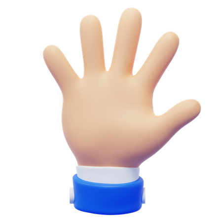 Five Finger Hand Gesture  3D Icon