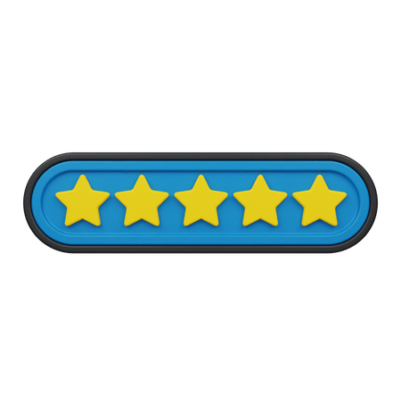 Five Star Rating  3D Icon