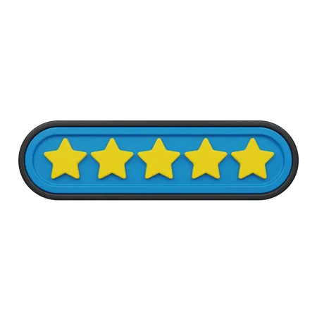 Five Star Rating  3D Icon