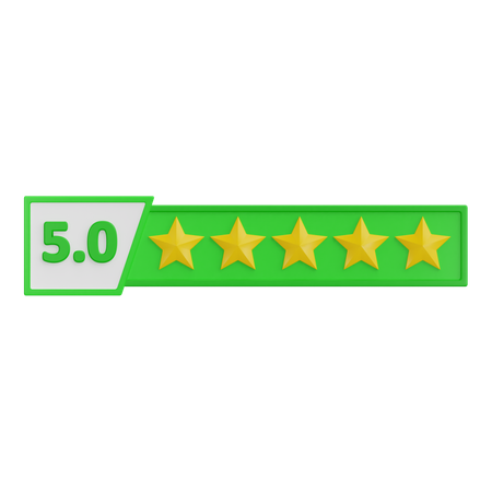 Five Star Rating  3D Icon