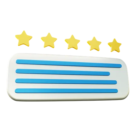 Five Star Rating  3D Icon