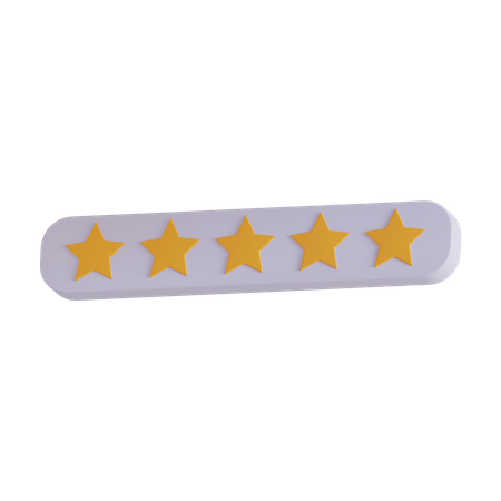 Five Star Rating  3D Icon