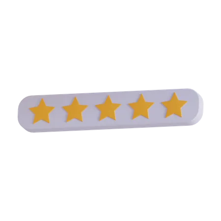 Five Star Rating  3D Icon