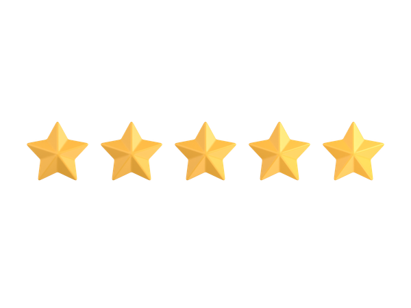 Five Star Rating  3D Icon