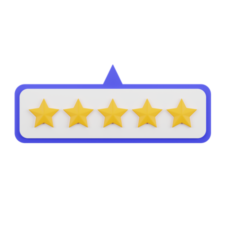 Five Star Rating  3D Illustration