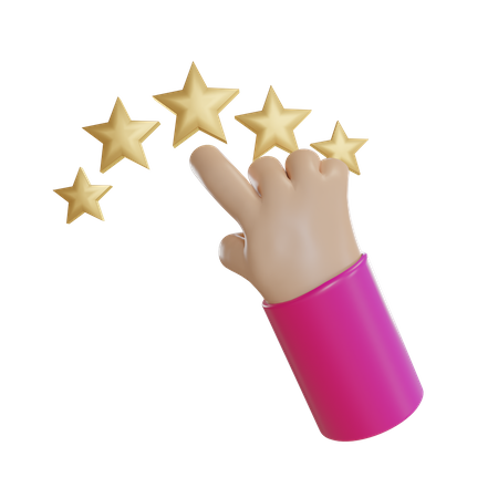 Five Star Rating  3D Illustration