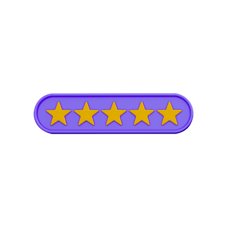 Five Star Rating  3D Illustration