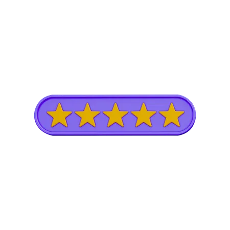 Five Star Rating  3D Illustration