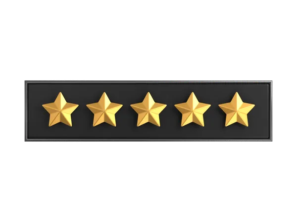 Five Star Rating Label  3D Icon