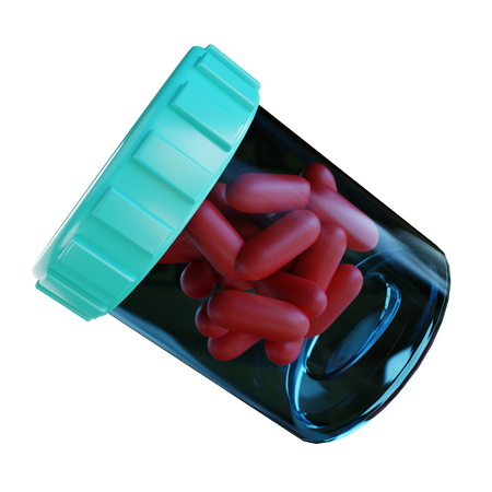 Bouteille de pilules  3D Icon