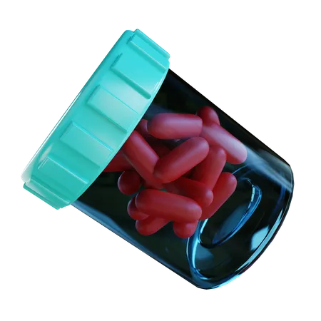 Bouteille de pilules  3D Icon