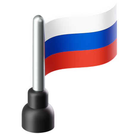 Flagge Russlands  3D Icon