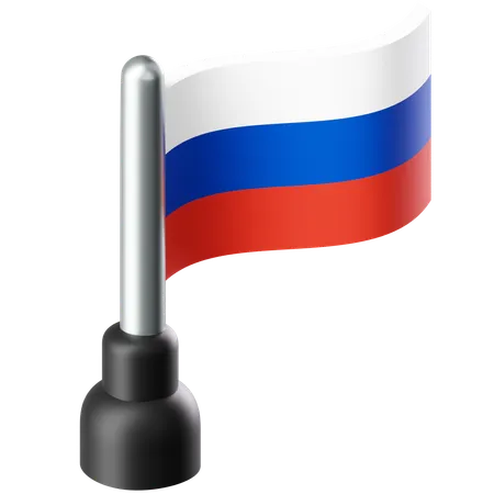 Flagge Russlands  3D Icon