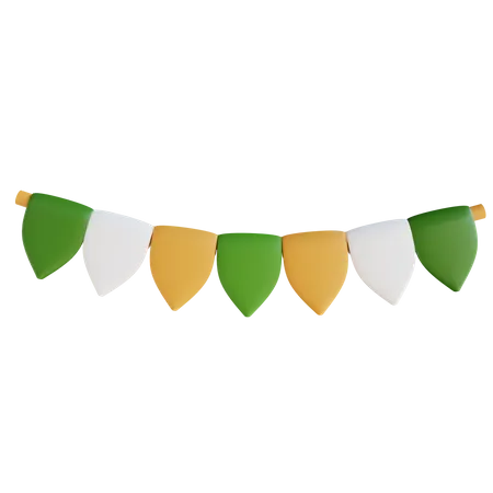 Flags Garlands  3D Icon