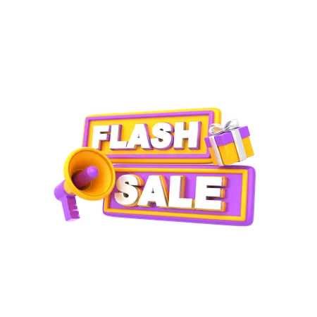 Flash Sale Announcement  3D Illustration