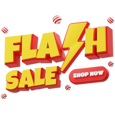 Flash Sale Shop Now  3D Icon