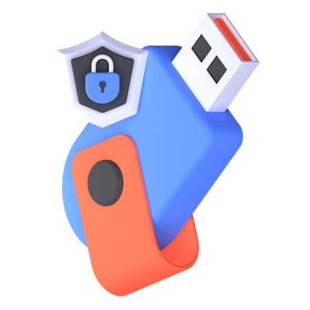 Flashdisk-Sicherheit  3D Icon