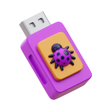 Flashdisk Virus  3D Icon