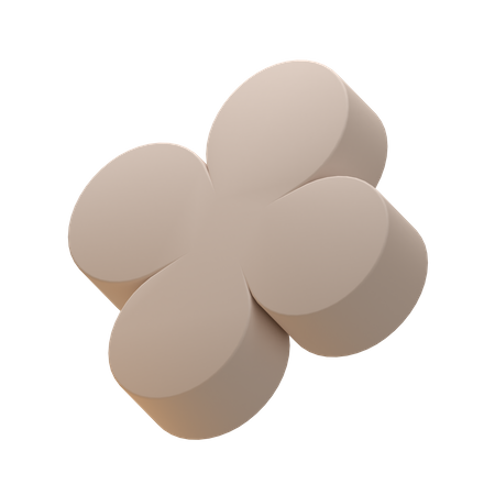 Flat Flower Abstract Shape  3D Icon