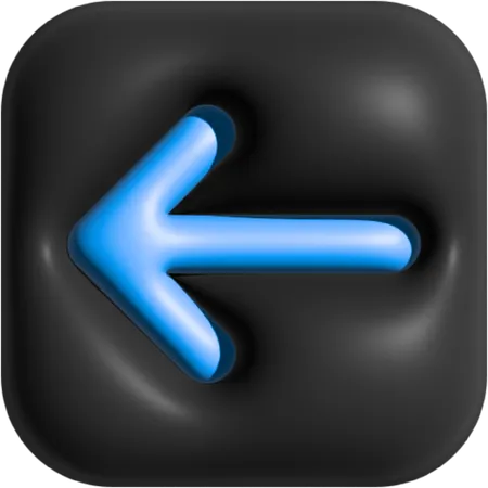 Flecha izquierda  3D Icon