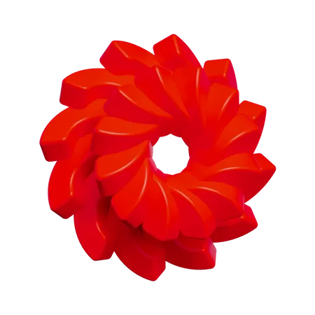 Forma abstracta de flores  3D Icon