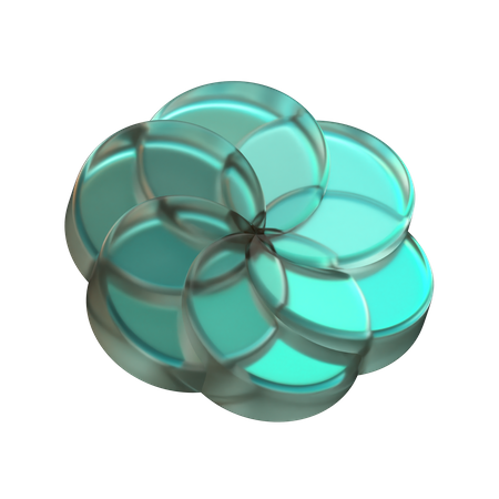 Forma abstrata de flor  3D Icon