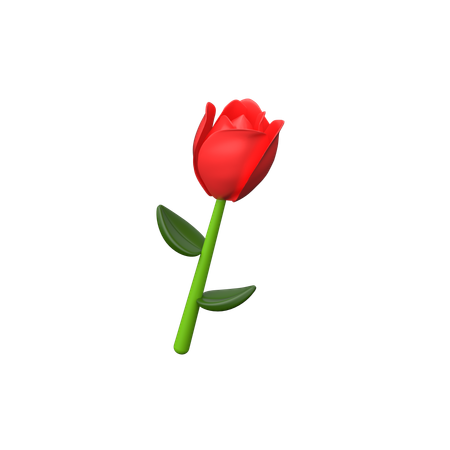 Flor rosa  3D Icon