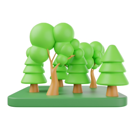 Floresta  3D Illustration