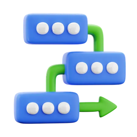 Flow Chart  3D Icon