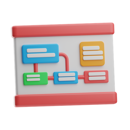 Flow Diagram  3D Icon