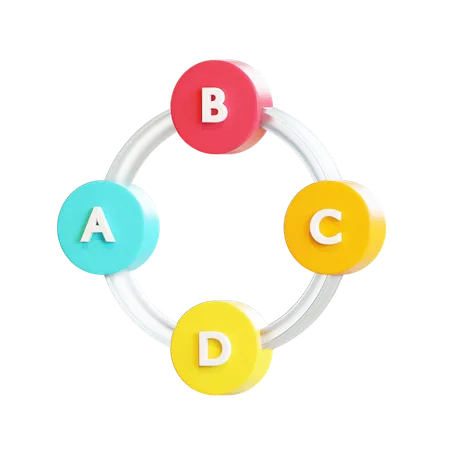 Flowchart  3D Illustration