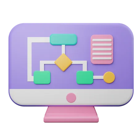 Flowchart  3D Illustration