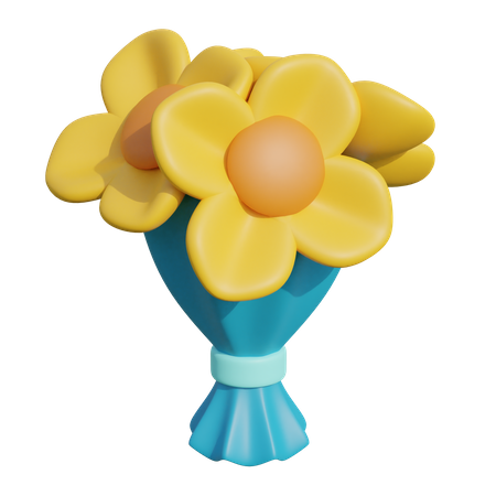 Flower Bouquet  3D Illustration