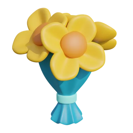 Flower Bouquet  3D Illustration