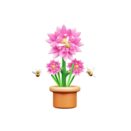 Flower Plant  3D Icon