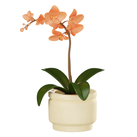 Flower Plant Pot  3D Icon