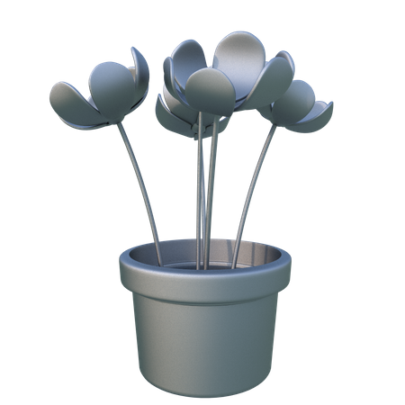 Flower Pot  3D Illustration