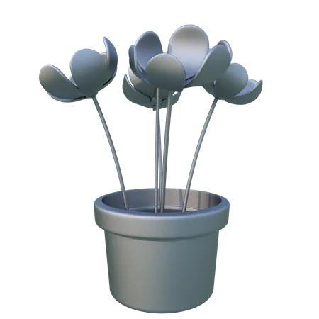 Flower Pot  3D Illustration