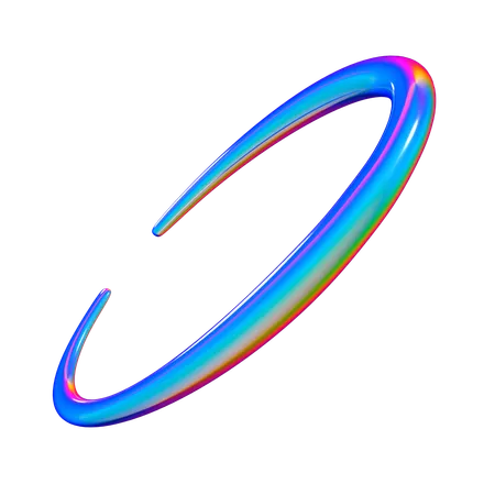 Fluid Crescent  3D Icon