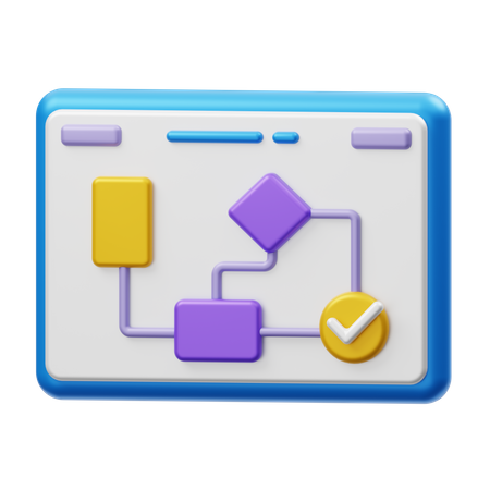 Flussdiagramm  3D Illustration