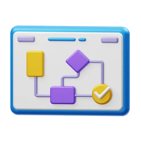 Flussdiagramm  3D Illustration