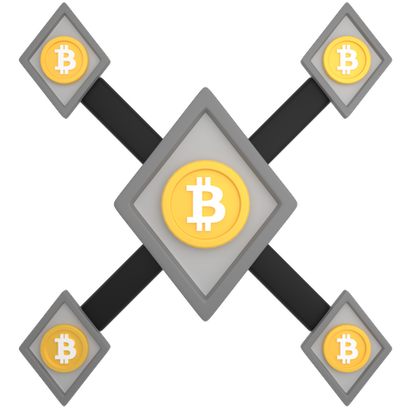 Fluxo de bitcoin  3D Icon