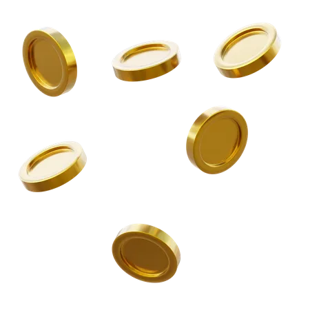 Fly Gold Coin  3D Icon