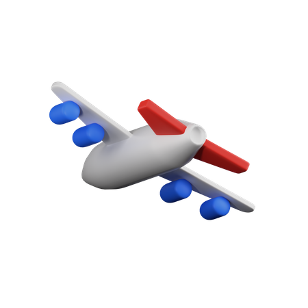 Flying Plane  3D Illustration