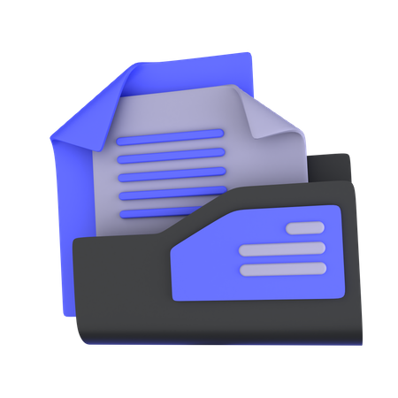 Folder Files  3D Icon