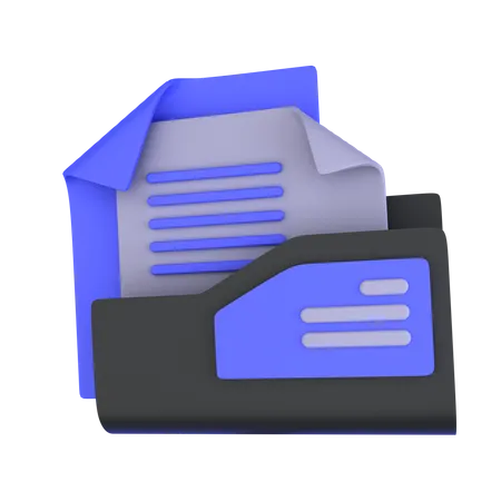 Folder Files  3D Icon