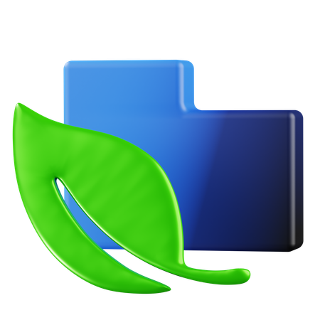 Folder Leaf  3D Icon