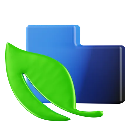 Folder Leaf  3D Icon