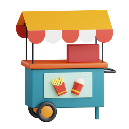 Food Cart  3D Icon