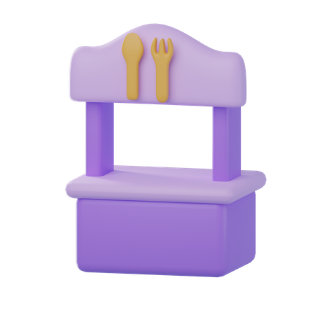 Food Stall  3D Icon